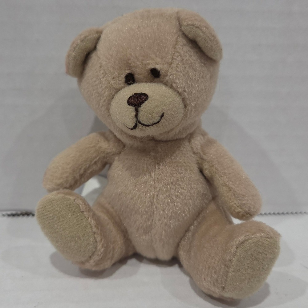 Build-A-Bear Workshop Curly Teddy 10th Anniversary Mini Tan Plush Bear
